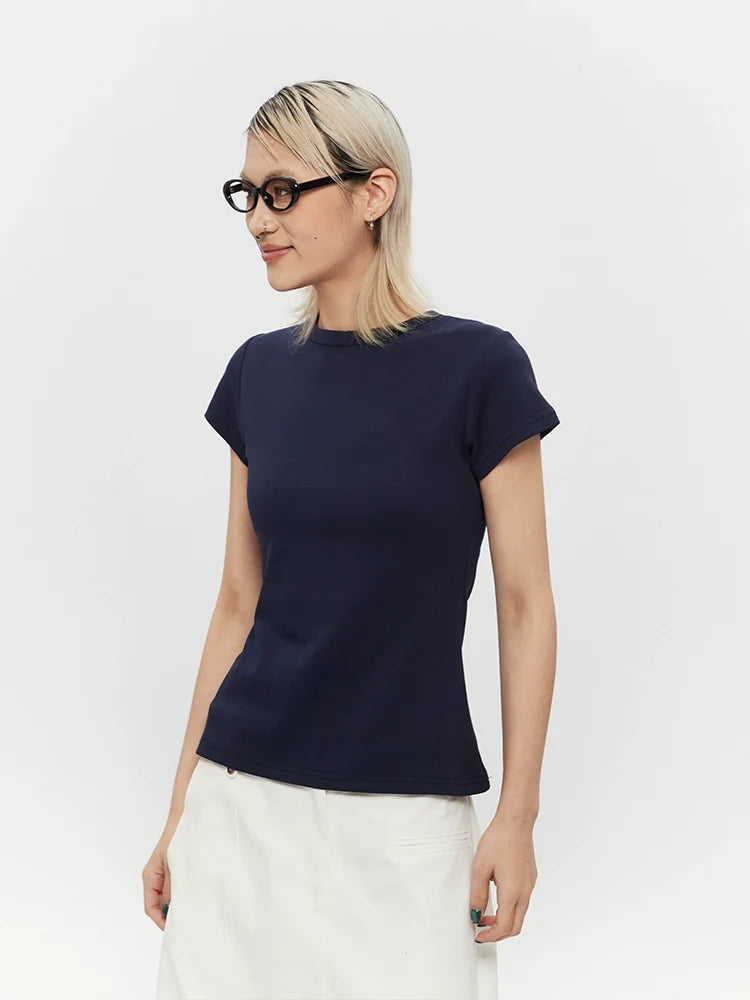 (Clearance) AIRHOOD Casual Slim-fit Front Shoulder Tee