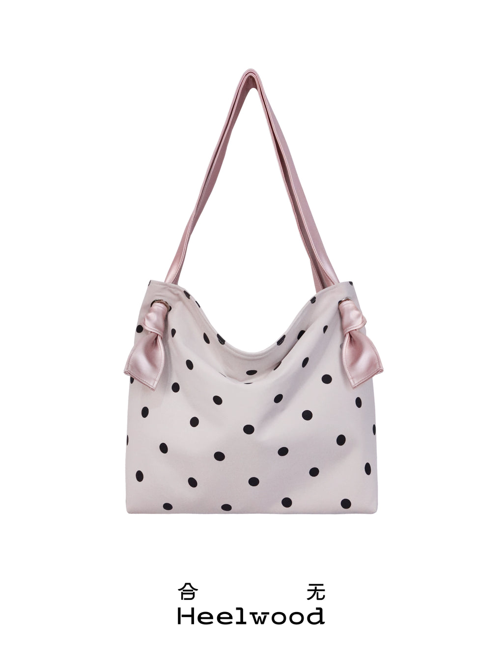 Heelwood Contrast Polka Dot Shoulder Tote Bag