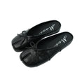 Mooreyu Silver Split-Toe Bow Ballet Flat
