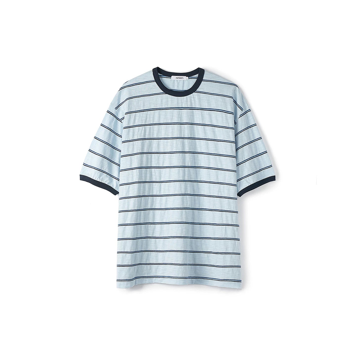 PARTIMENTO Striped Washed Relaxed Drop-Shoulder Tee