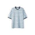 PARTIMENTO Striped Washed Relaxed Drop-Shoulder Tee