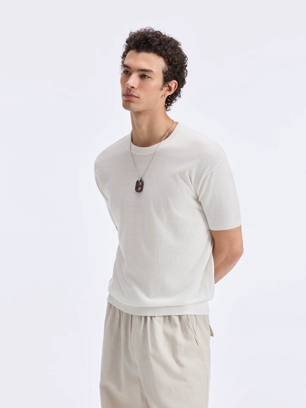 BODYDREAM Merino Wool Muscle-Enhancing Shoulder-Widening Knit Tee