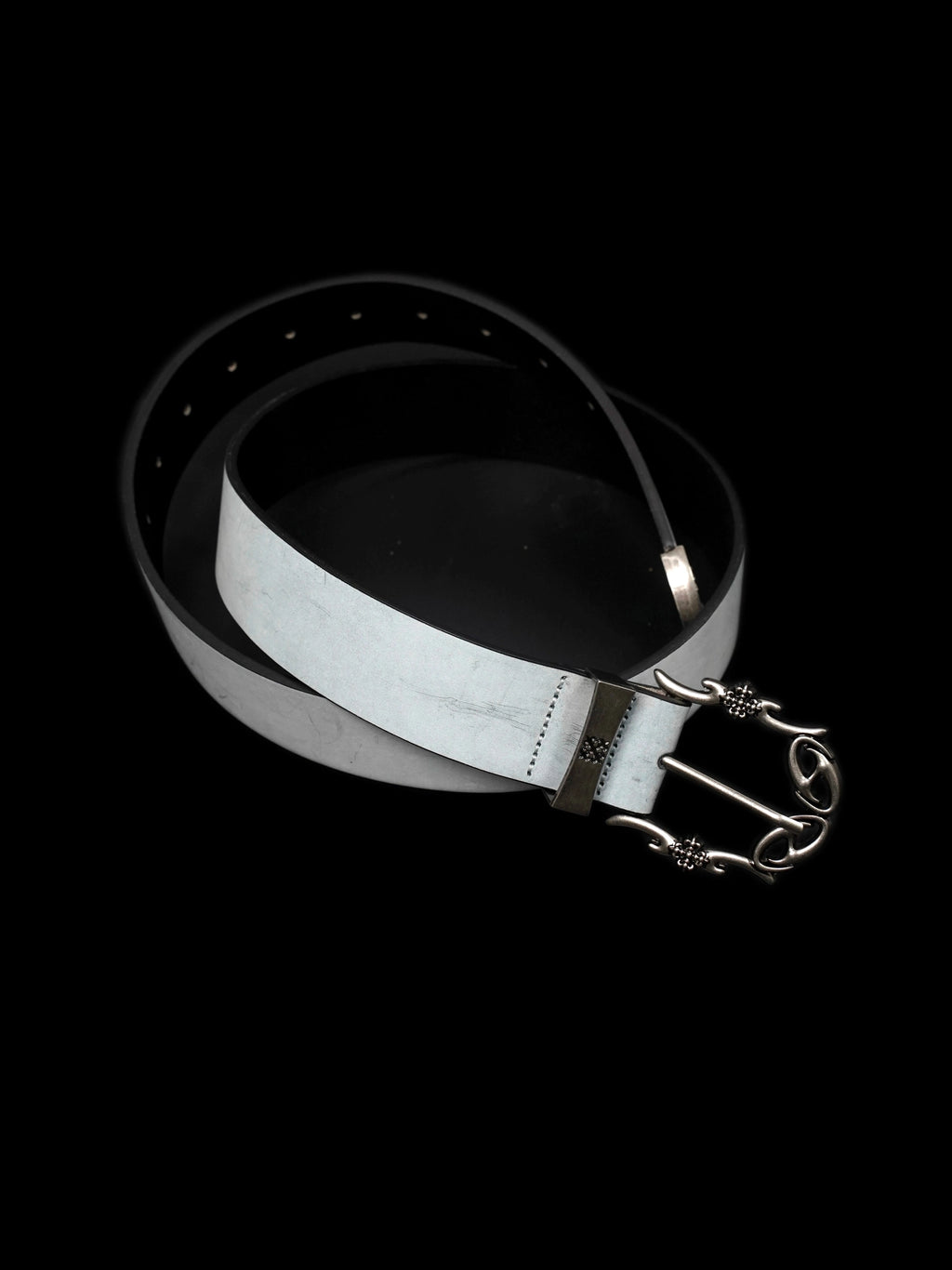 VOWPROGRESS Cross Carved Cowhide Belt