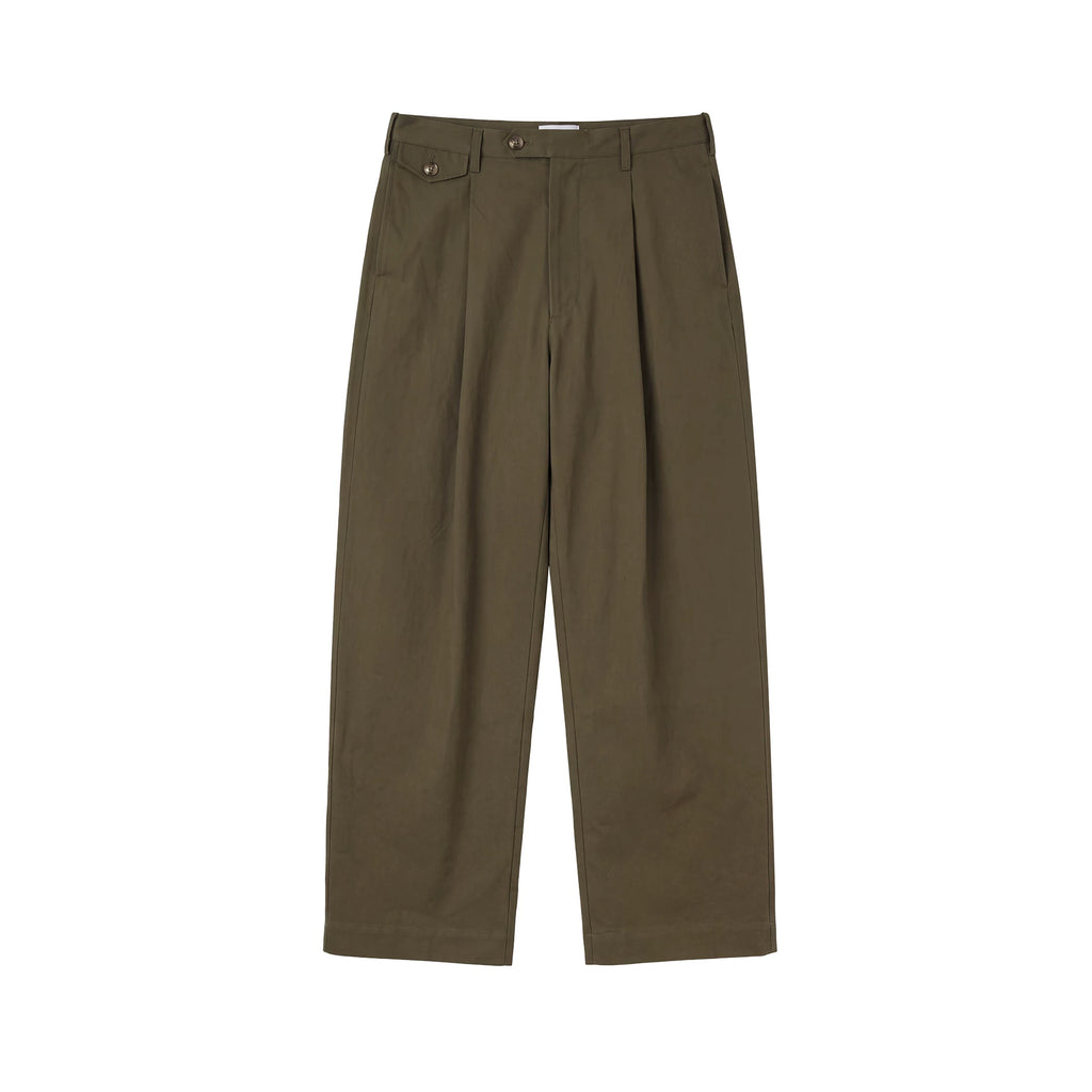 BUTTBILL Pima Cotton Relaxed Straight-Leg Trousers