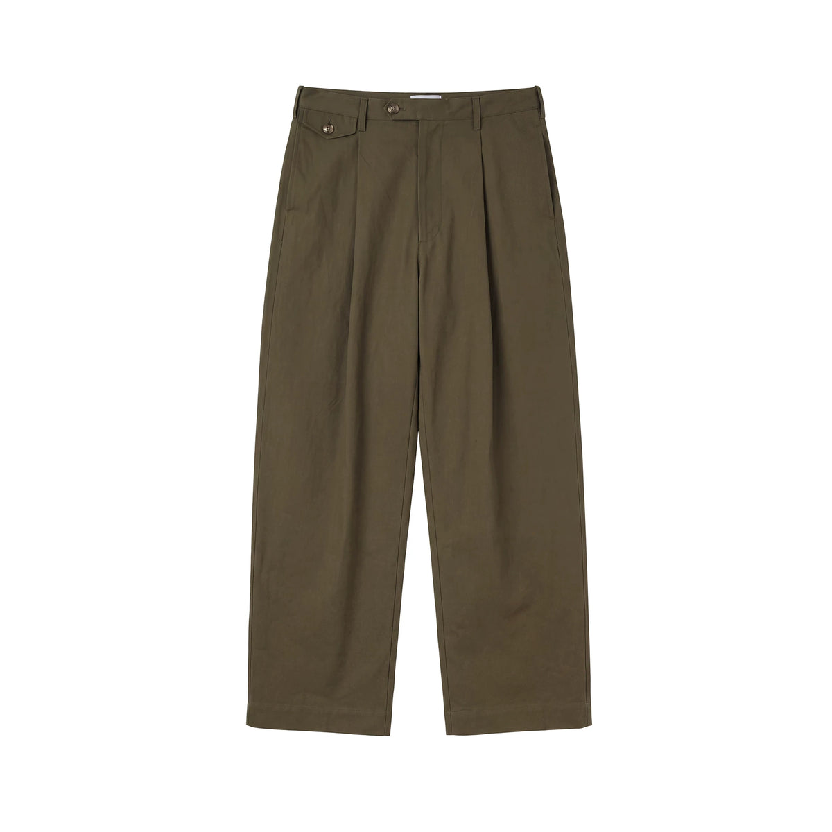 BUTTBILL Pima Cotton Relaxed Straight-Leg Trousers
