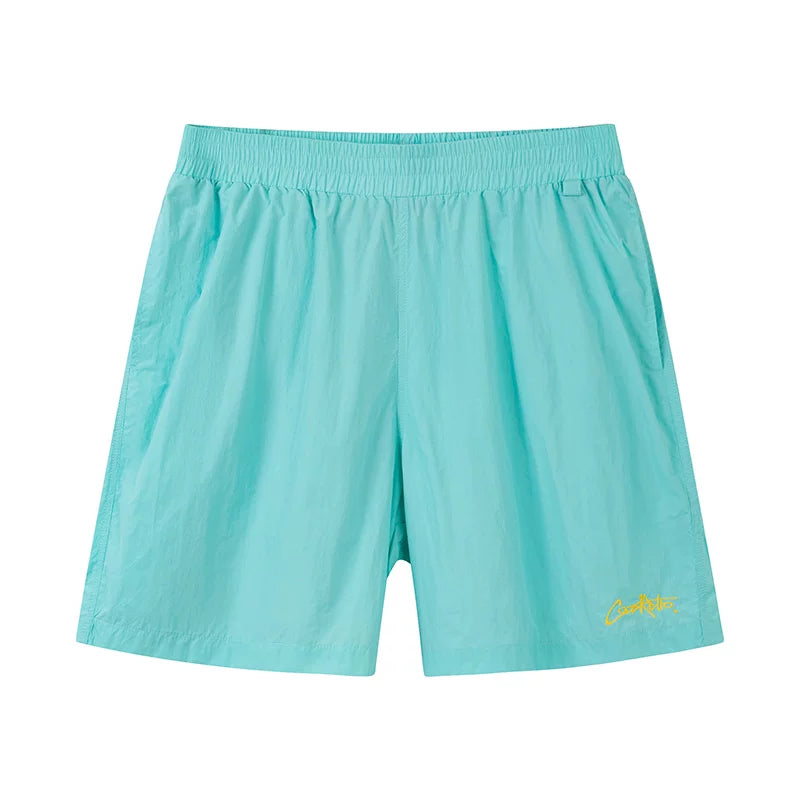 CoosRetro Embroidered 260g Loose Straight-Leg Sweat Shorts