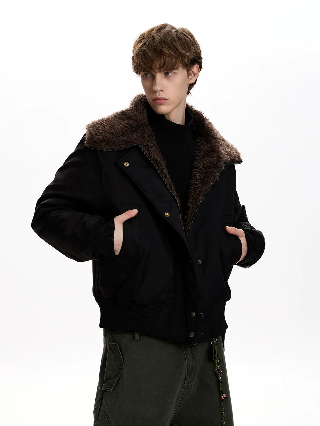 A PUEE Vintage Thickened Warm Short Jacket