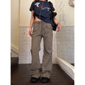 CCYE Distressed Flared Cotton Drawstring Pants