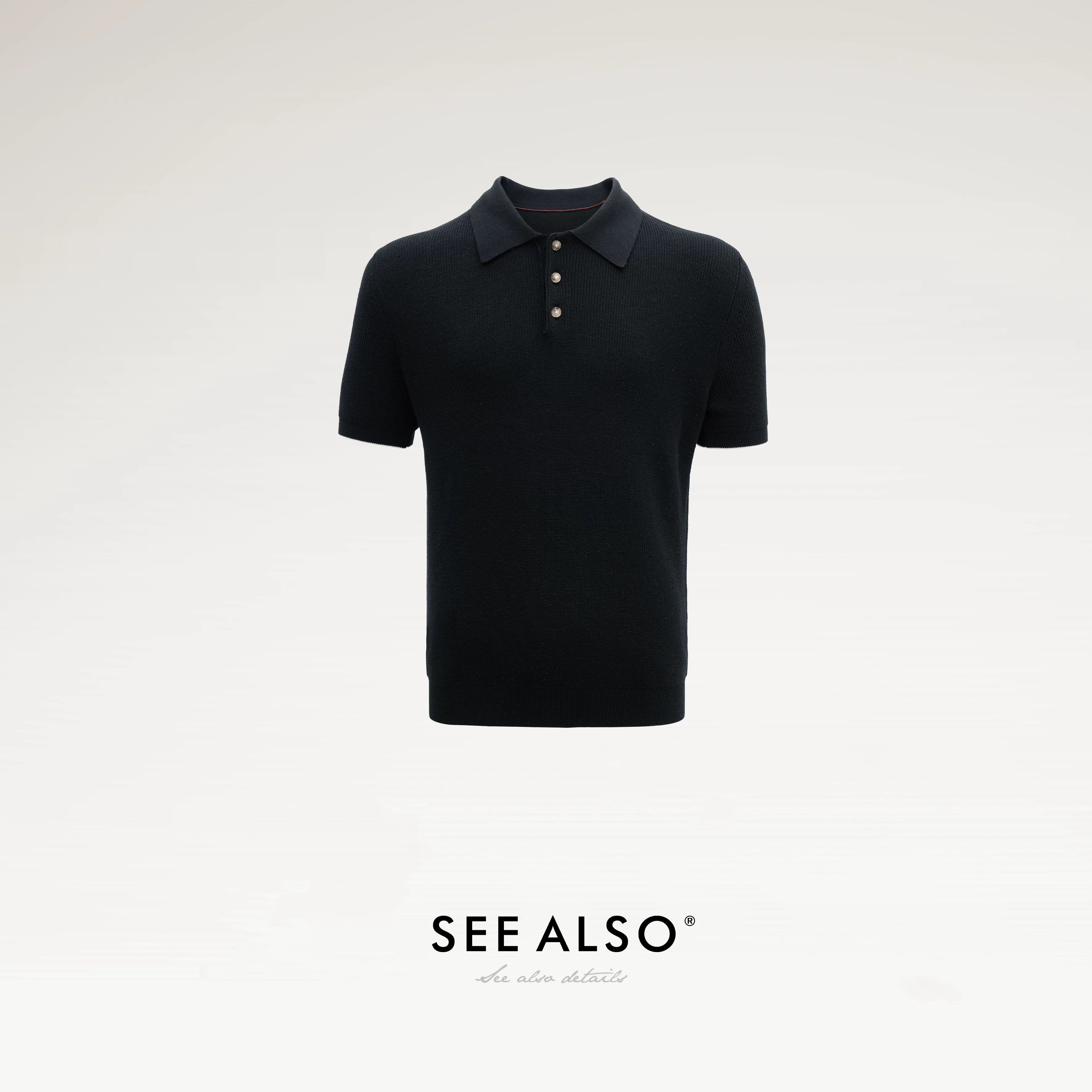 SEE ALSO Loose Cotton and Linen Knitted Polo Shirt