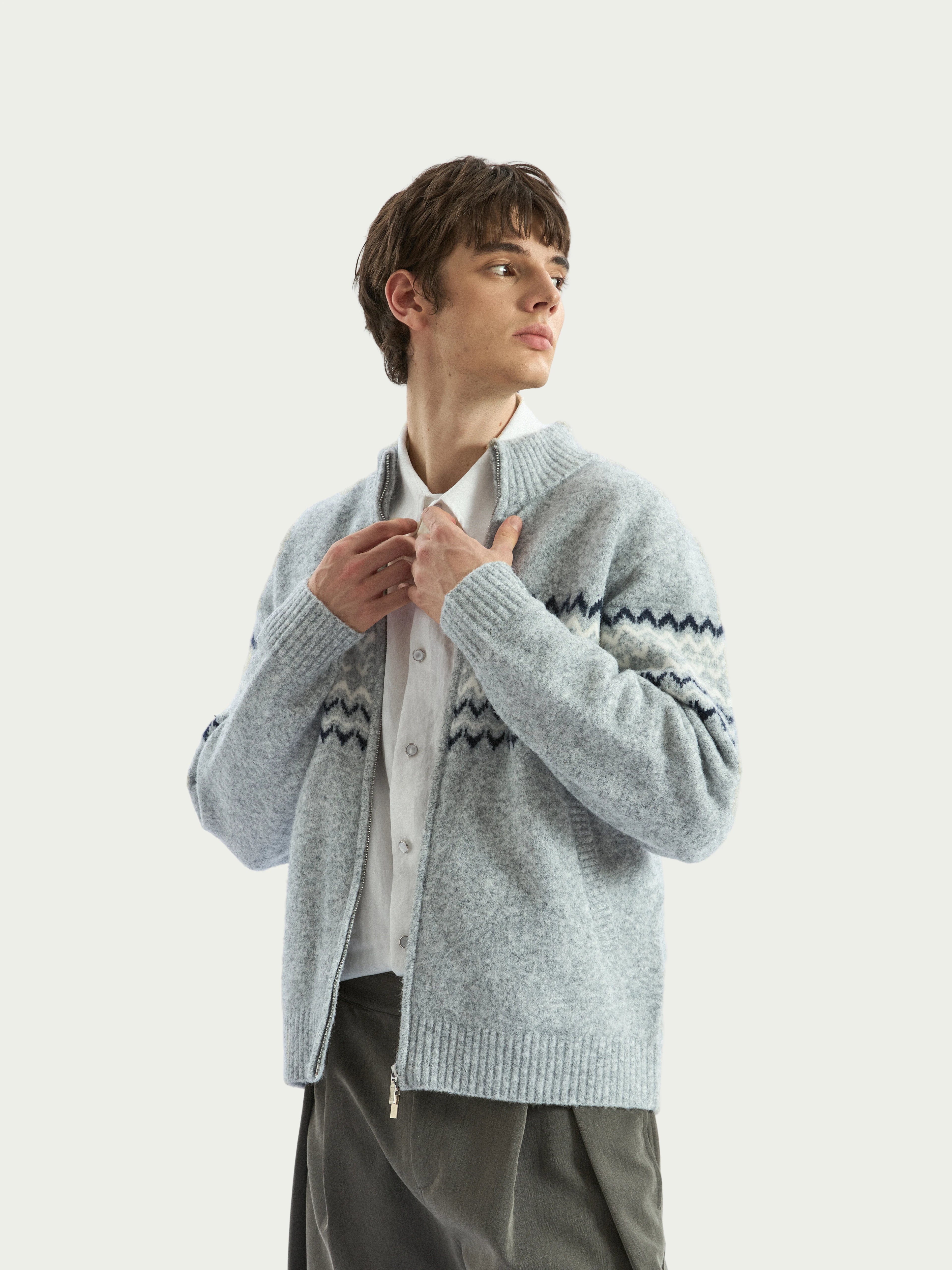 Stay The Night Half Turtleneck Zipper Cardigansweater