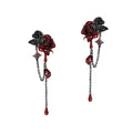 MASW Rose Tassel Drop Earrings