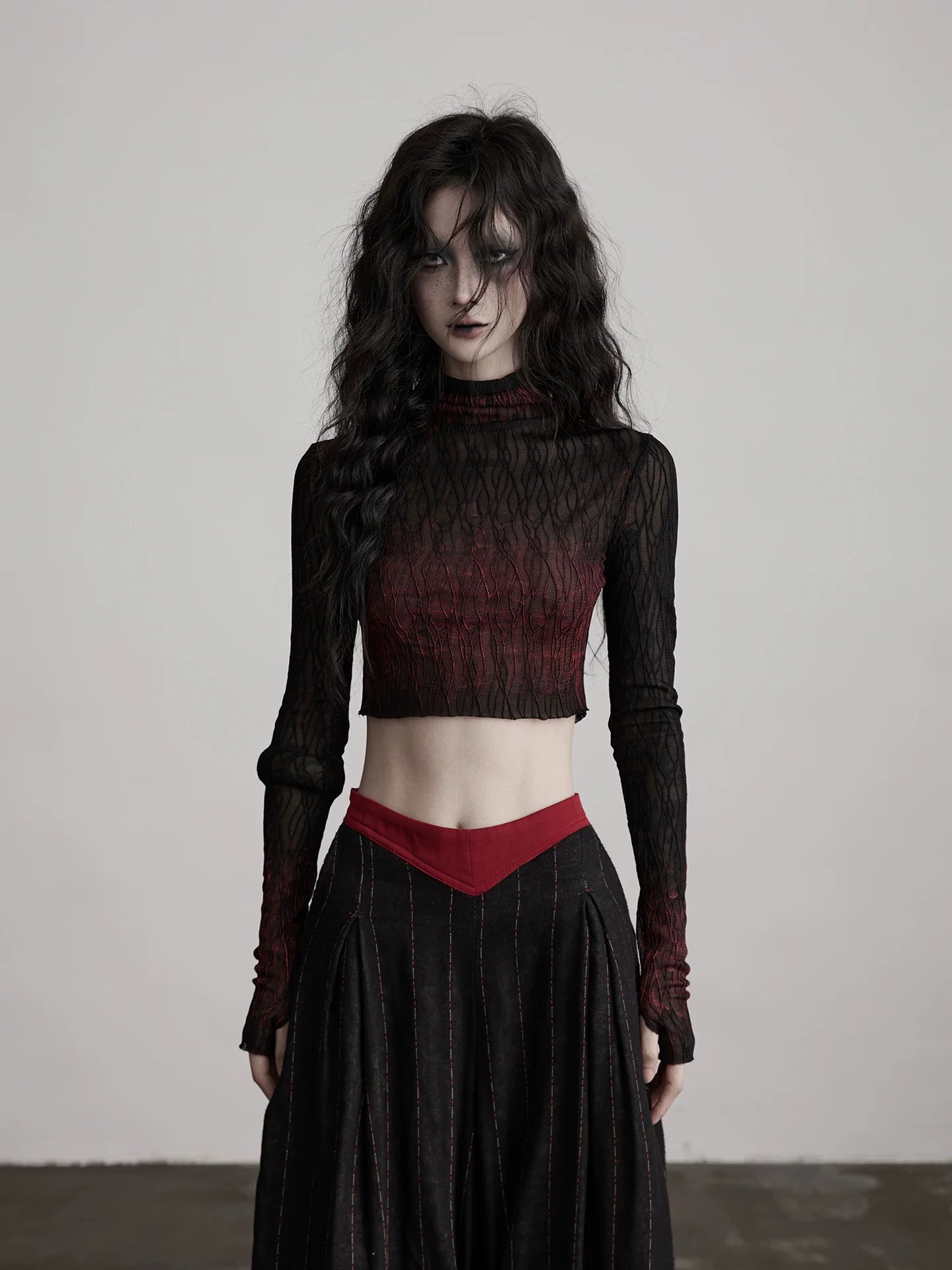 INDULGE Lace Knit Bottom Long Sleeve