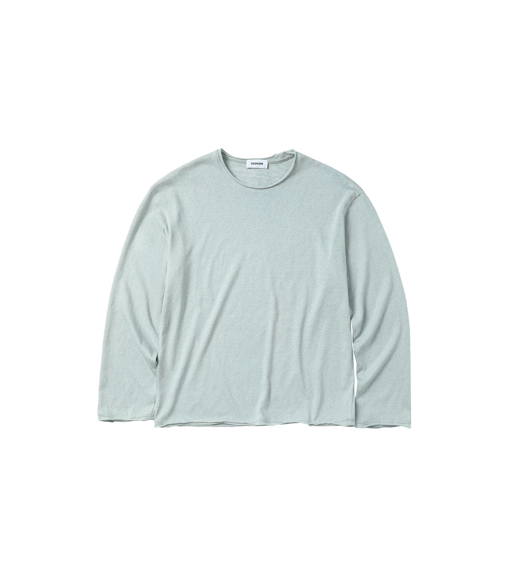 SINONOME Linen-Blend UPF + Relaxed Long-Sleeve Tee