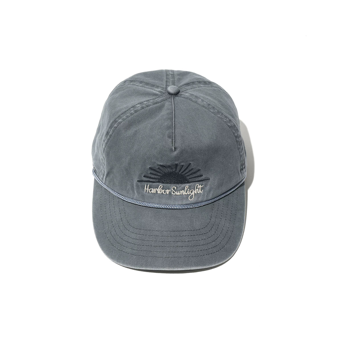 PARTIMENTO Embroidered Distressed Five-Panel Baseball Cap