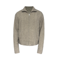 JCAESAR Wheat Ear Twisted Zipper Sweater