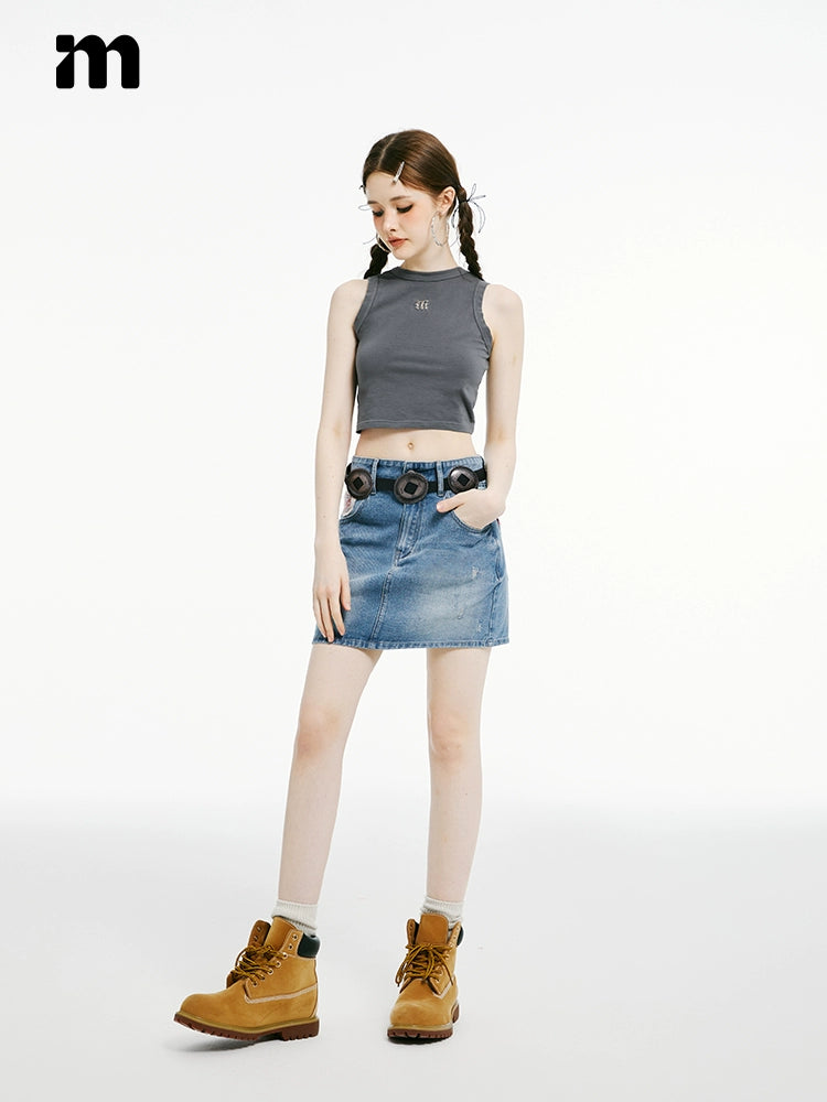 IMONE Back Hollow Contrast Vest