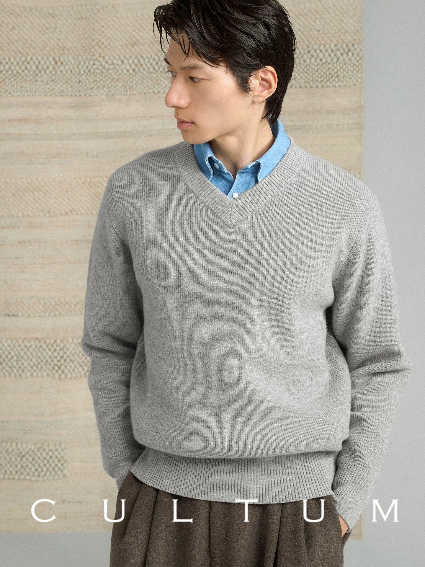 CULTUM Vintage Versatile Warm Knitted V-Neck Sweater