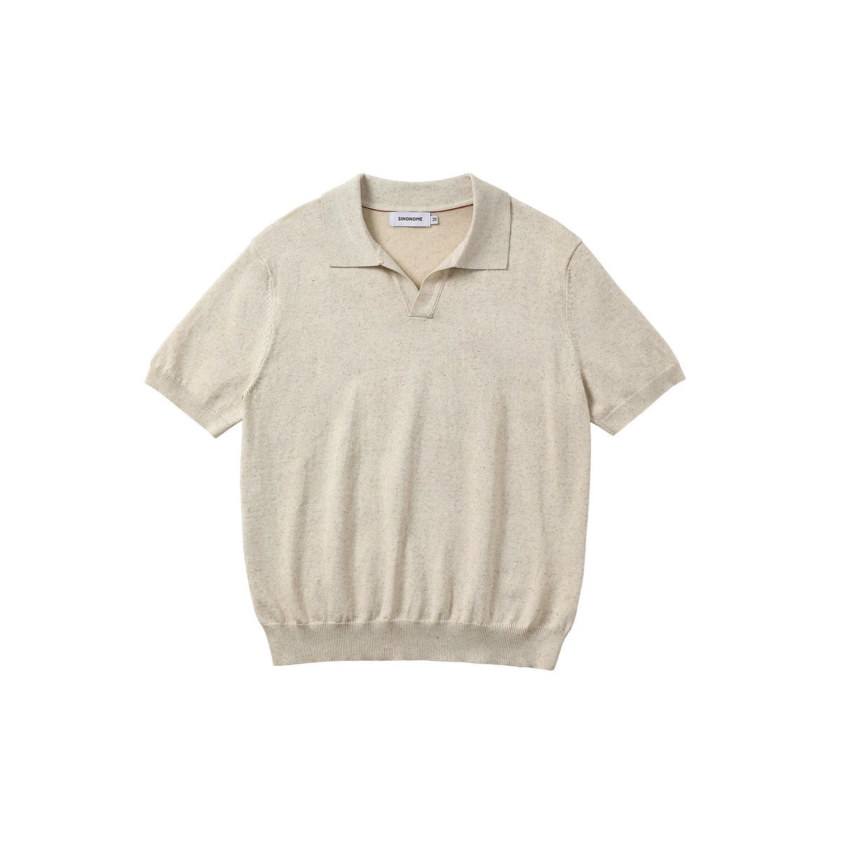 SINONOME Seagull Collar 400g Breathable Cropped Knit Tee