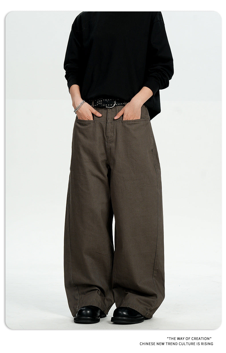 11KN American Retro Curved Blade Casual Pants