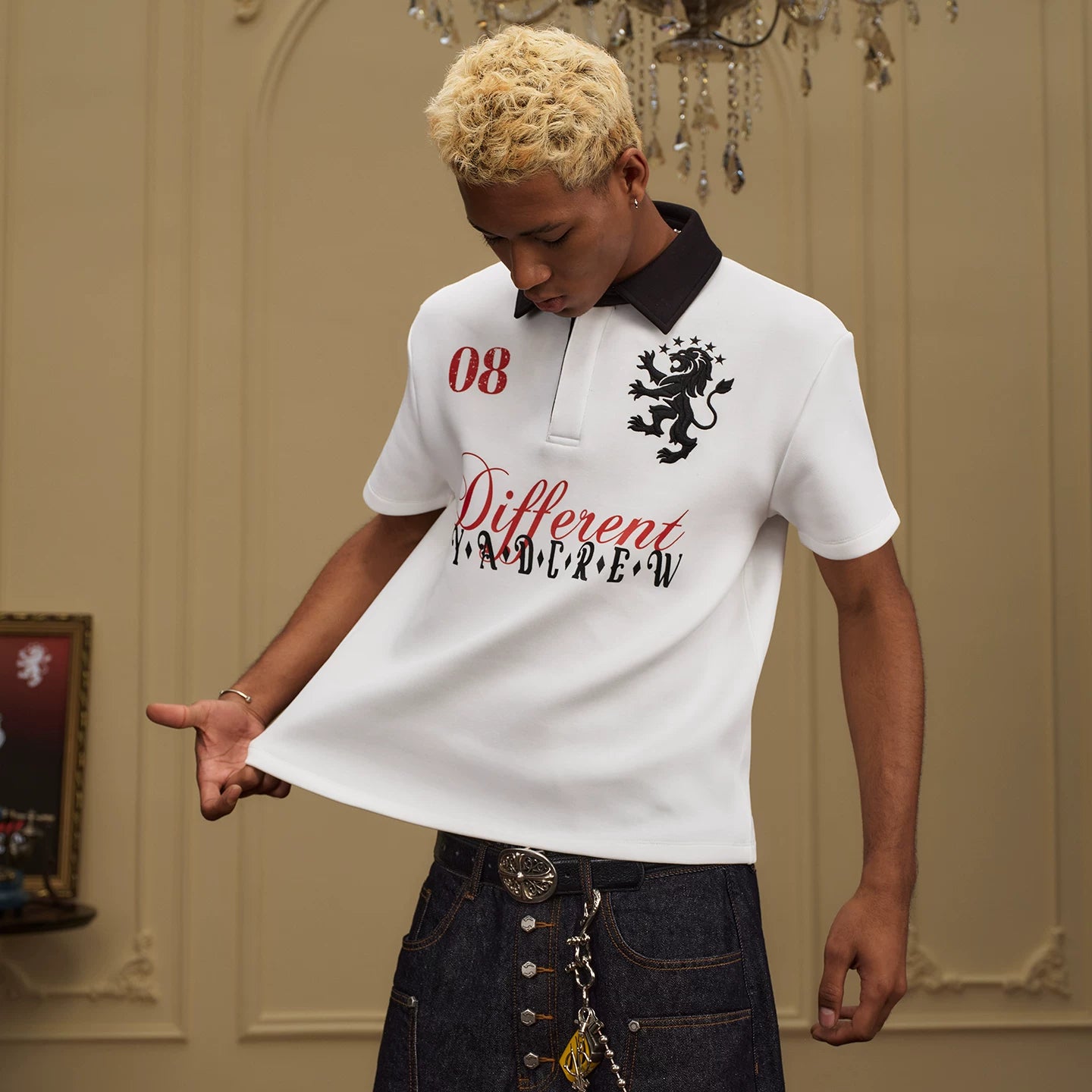 YADcrew Different 260g Moisture-Wicking Loose Polo Shirt