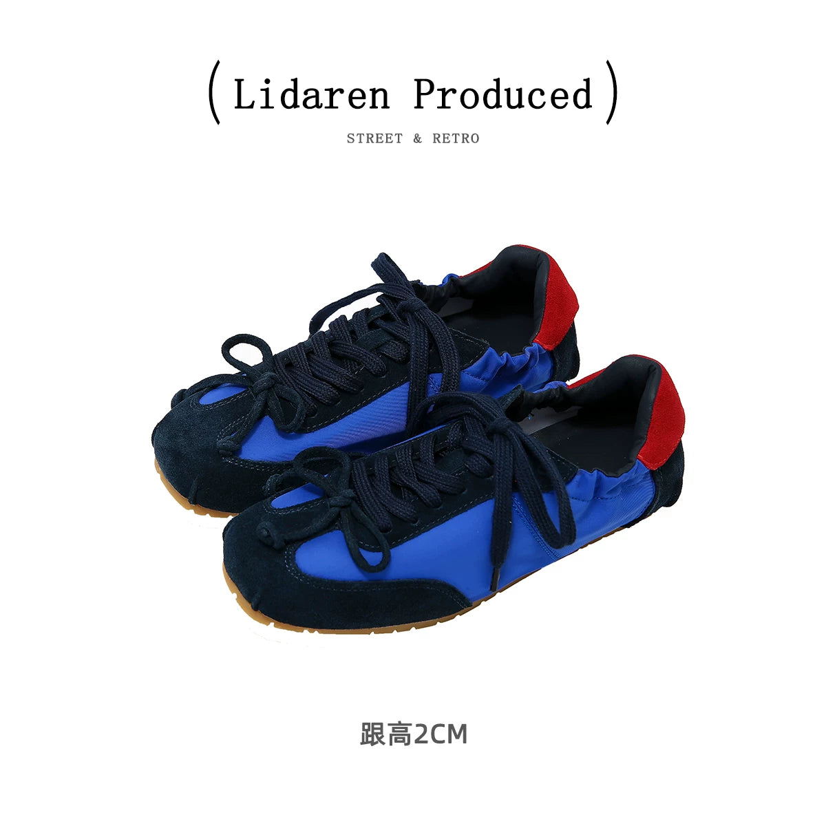 Lidaren Produced Suede Lace-Up Ballet Sneaker