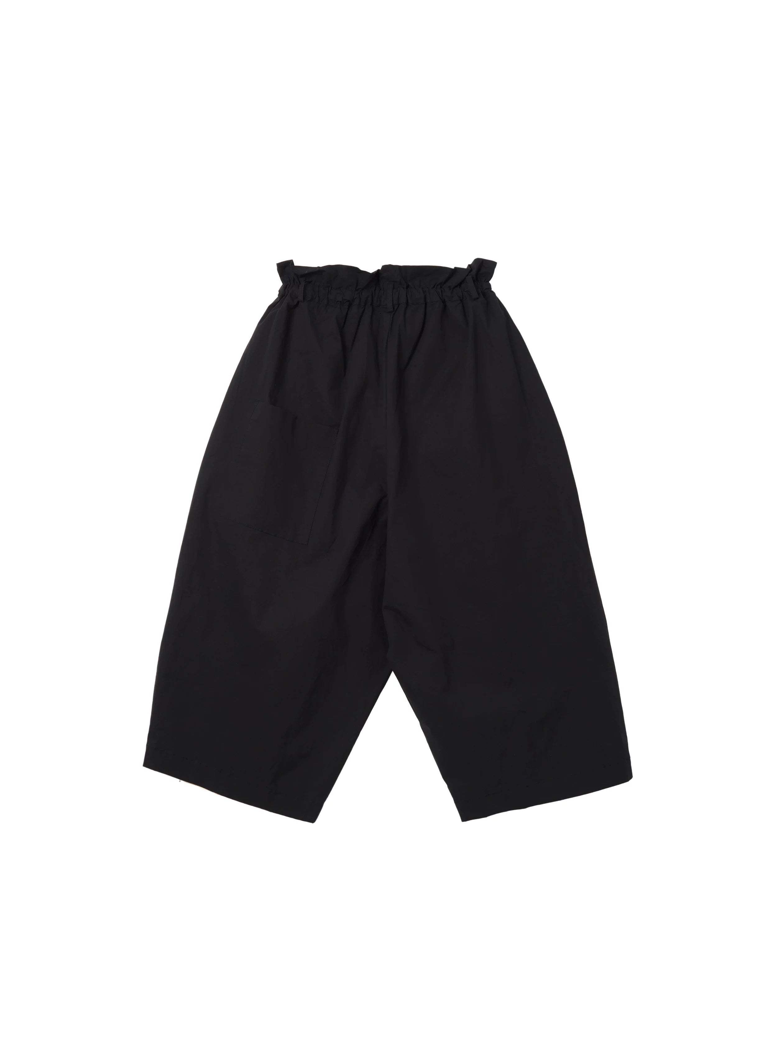 6CRAYON Black Lotus-Waist Cropped Wide-Leg Pants