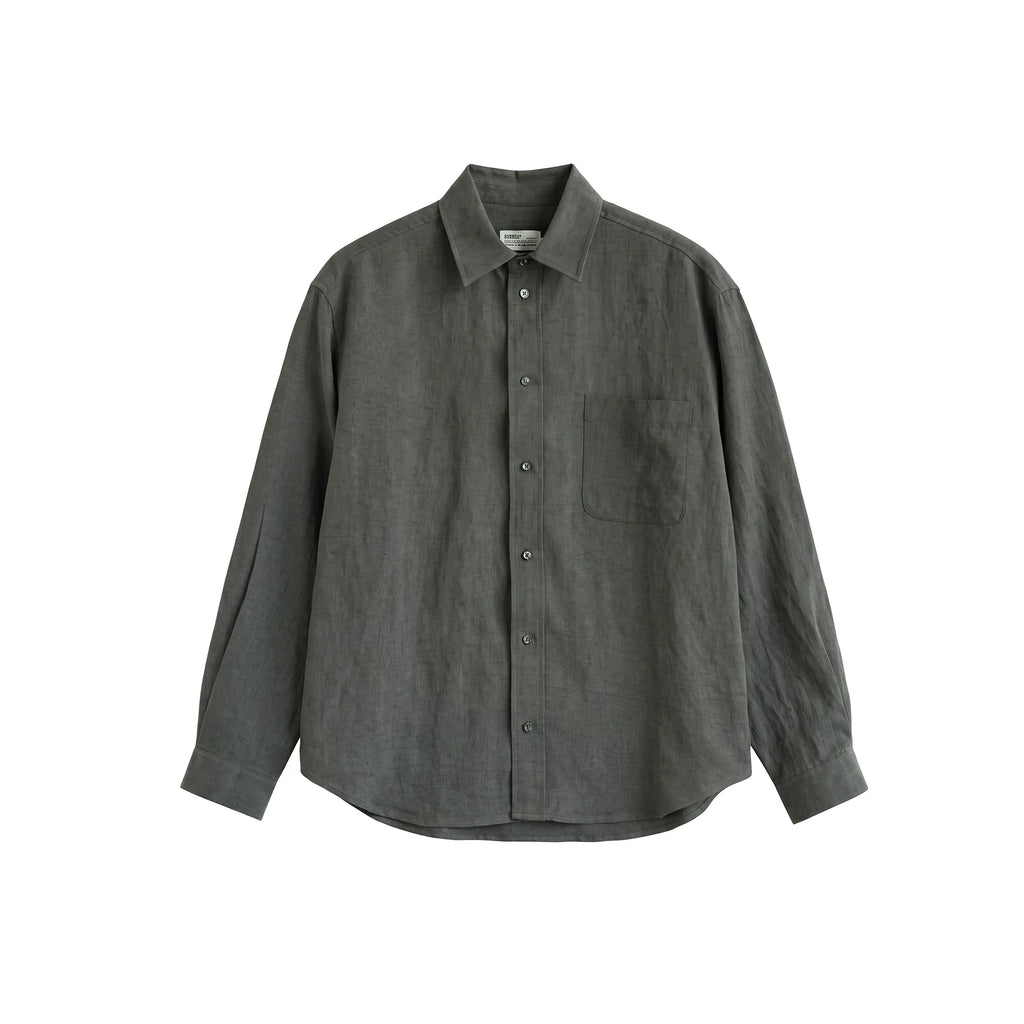BUTTBILL Wrinkle-Resistant Relaxed Long-Sleeve Shirt