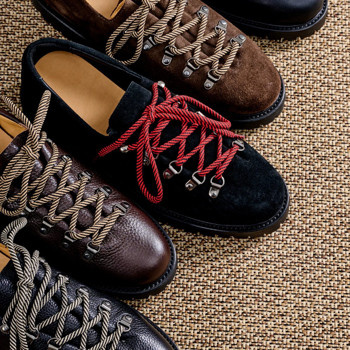 TERRAKOO Suede Lace-Up Round-Toe Derby