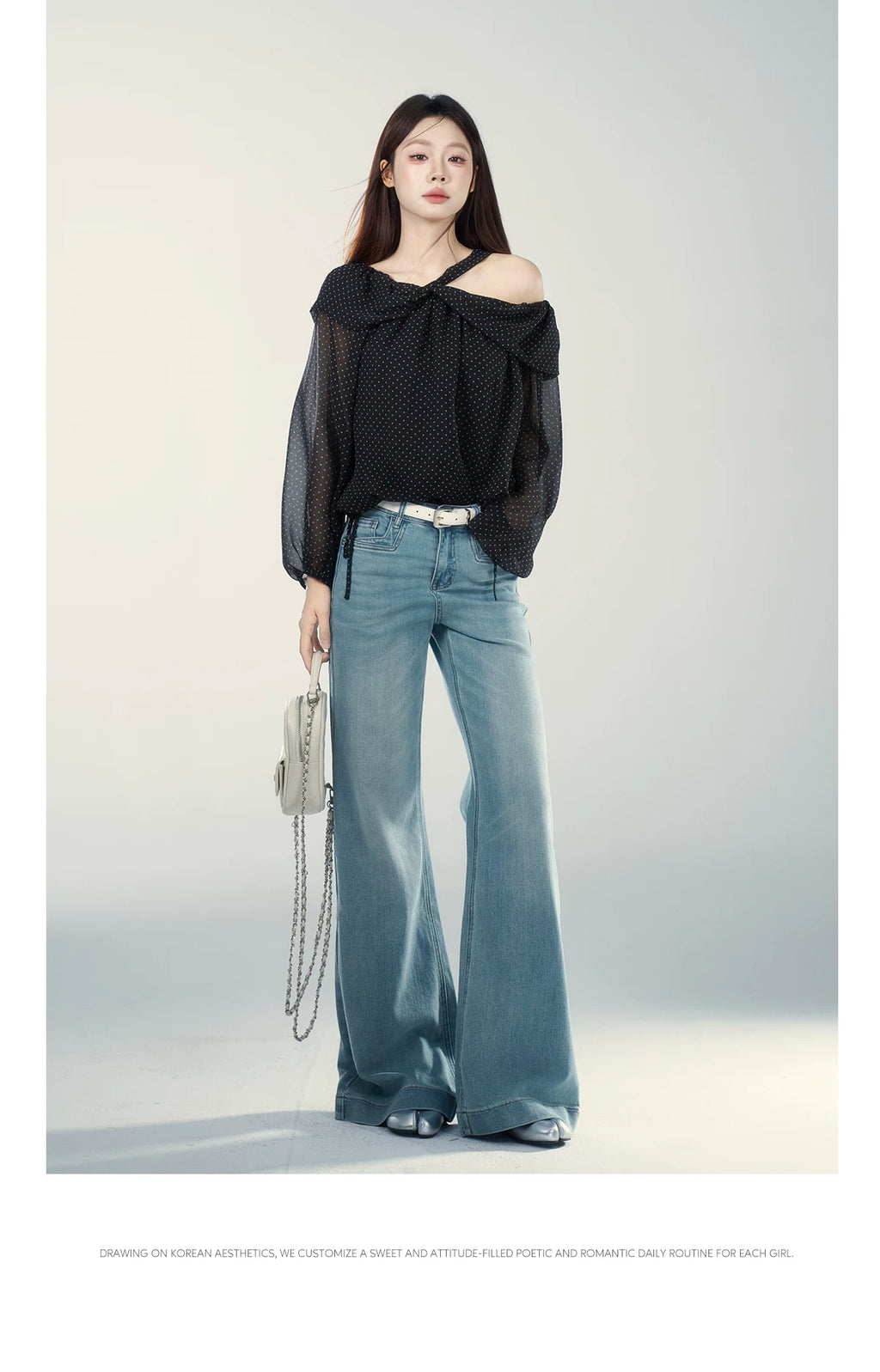 Wildberry High Waist Versatile Straight Flared Jeans