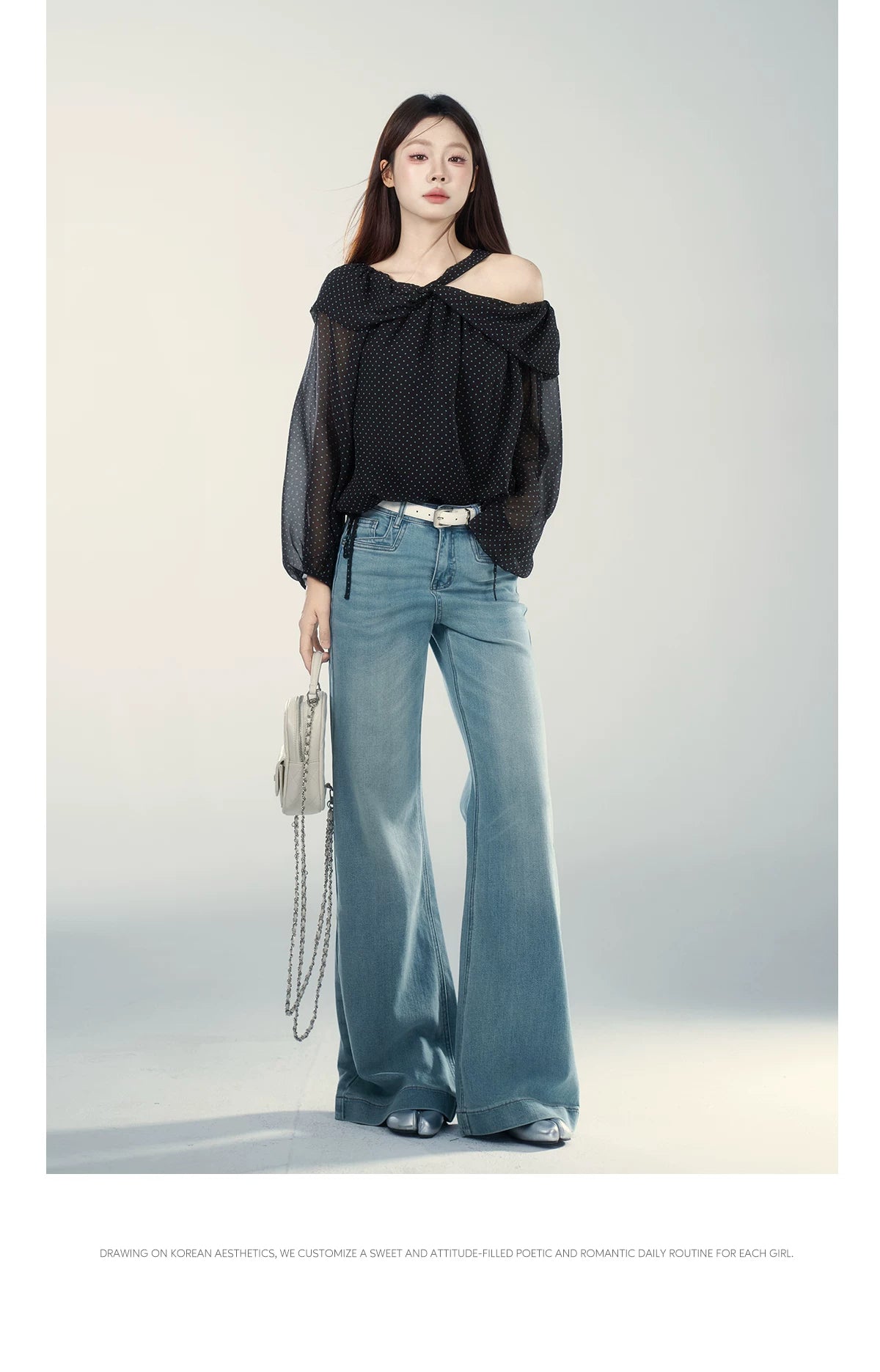 Wildberry High Waist Versatile Straight Flared Jeans