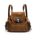 JELLY TOYBOY Chocolate Brown Canvas Zip-Top Backpack