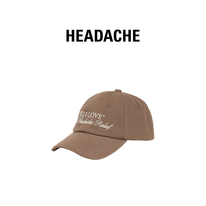 HEADACHE Embroidered Curved-Brim Baseball Cap