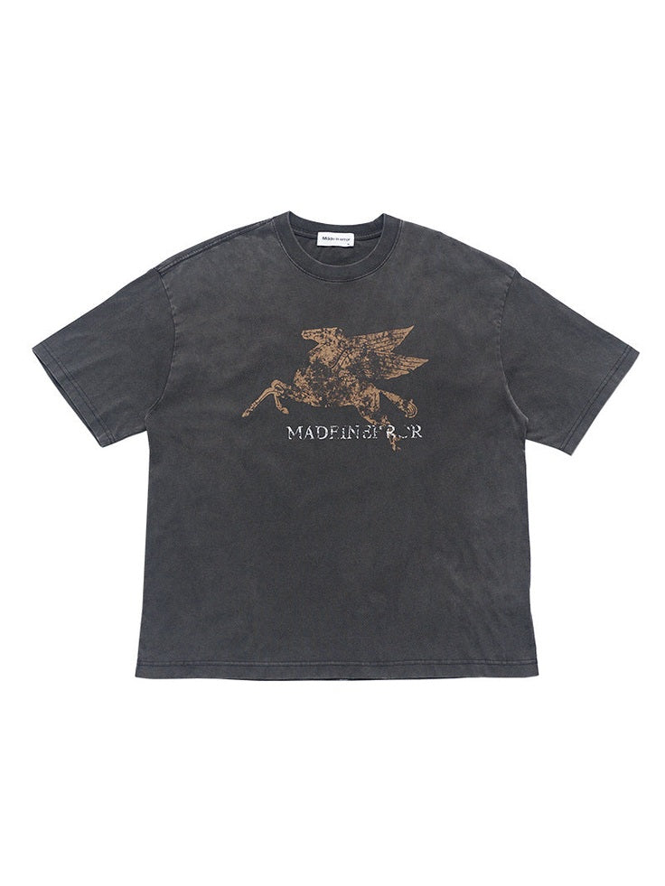 UNF old washed destruction cracking tee