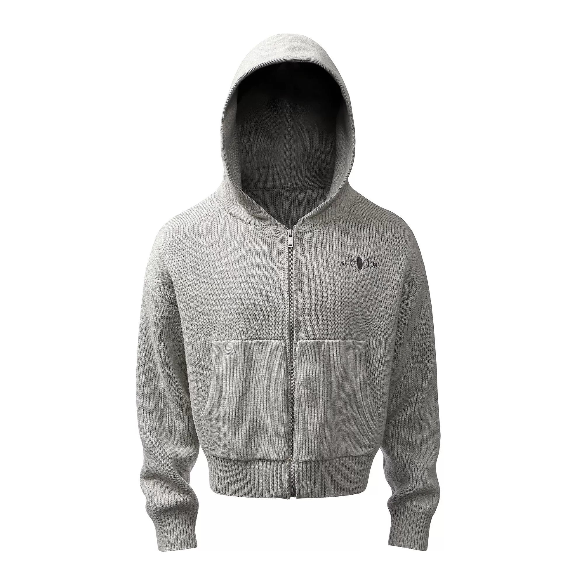 KARMANISTIC Vintage Cashmere Loose Hooded Knit Sweater Jacket
