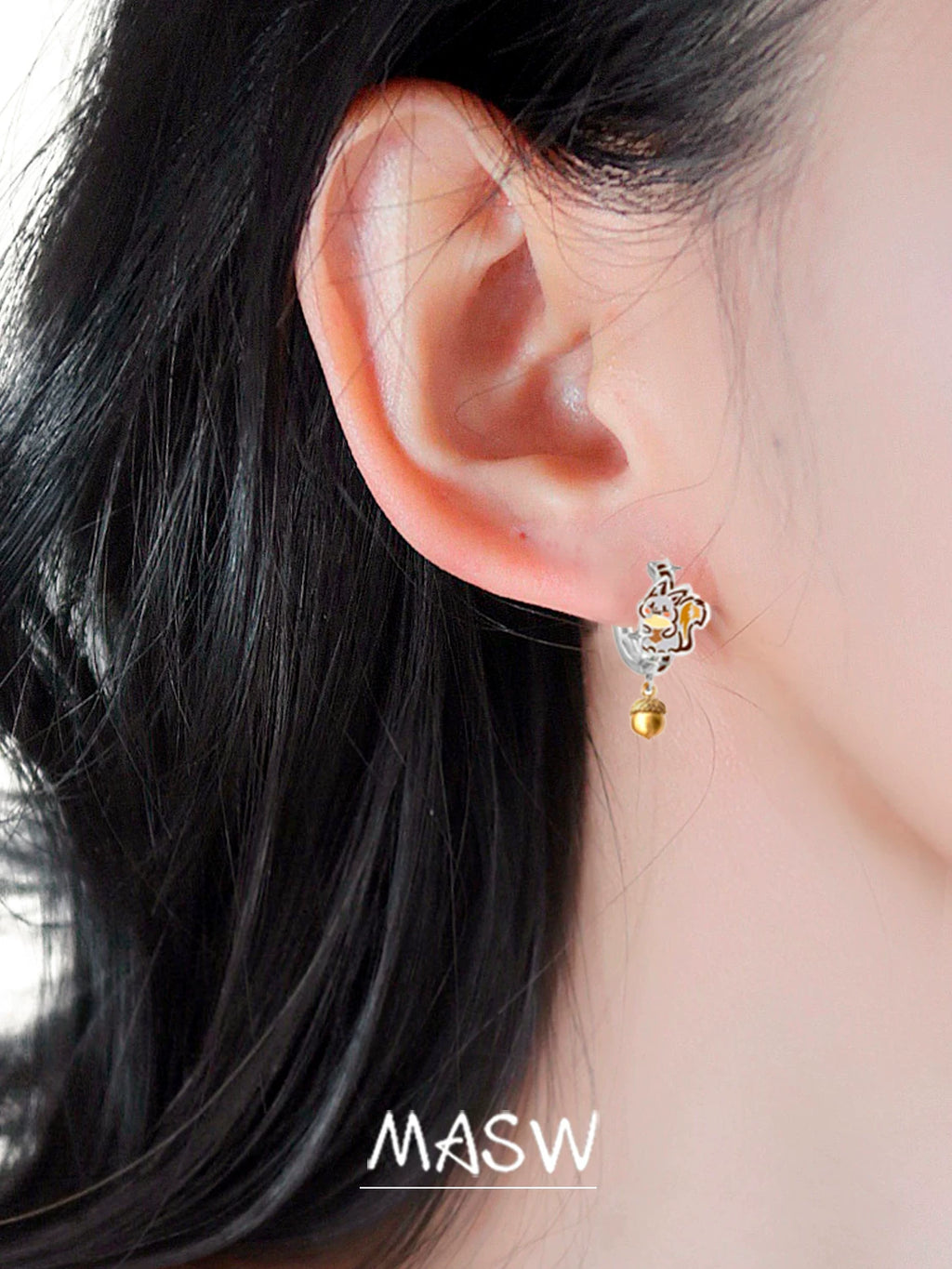 MASW Graffiti Cartoon Squirrel Cute Earrings