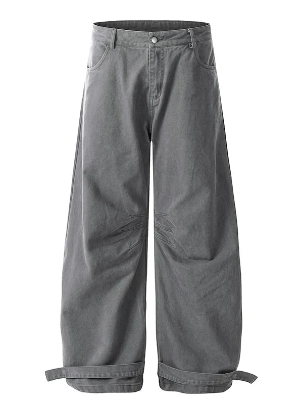 (Clearance) BTSG Retro Silhouette Khaki Loose Baggy Wide Leg Casual Banana Pants