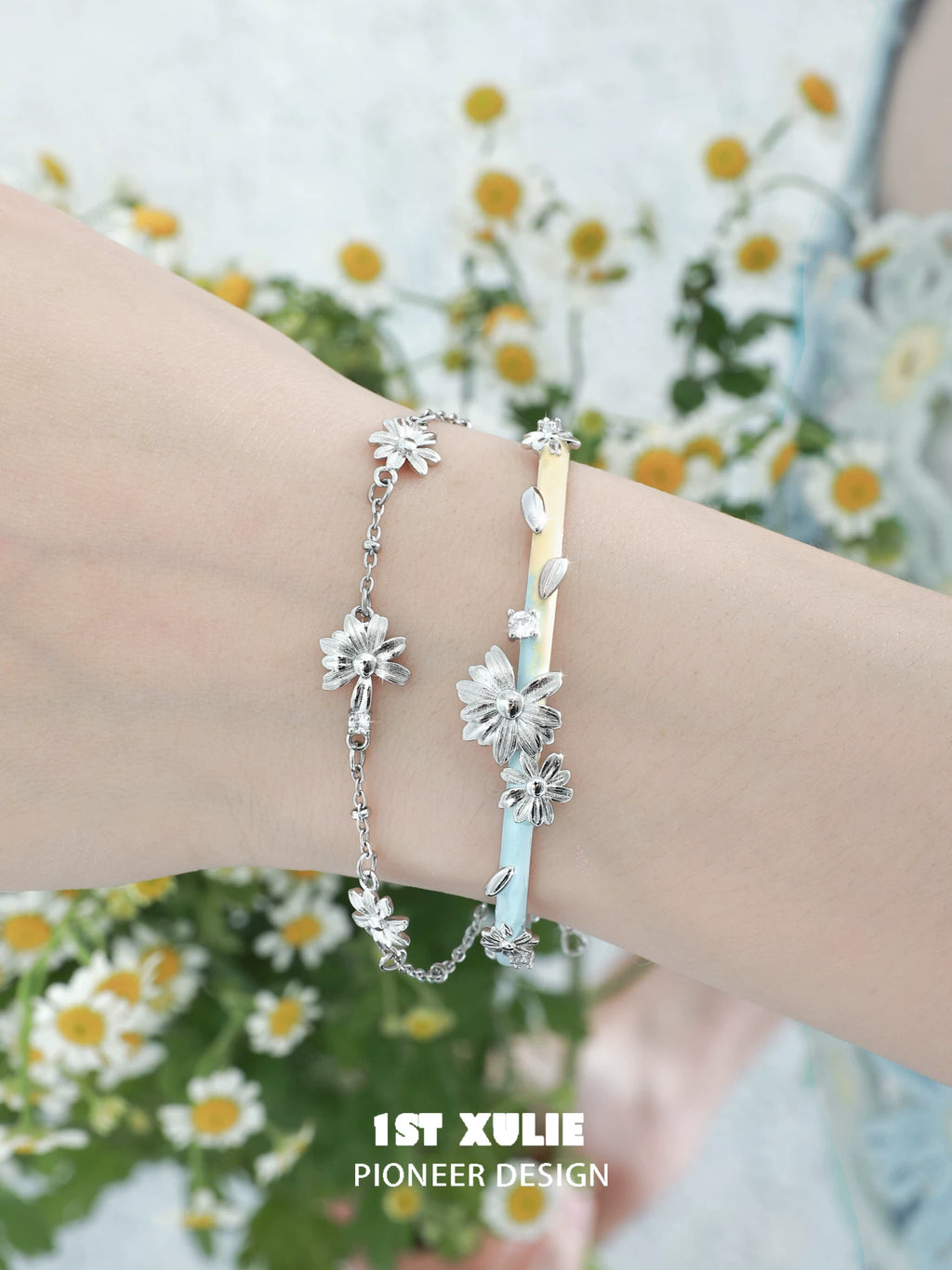 1ST XULIE Daisy Double-Layer Bracelet