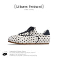 Lidaren Produced Leopard Print Leather Lace-Up Ballet Flat