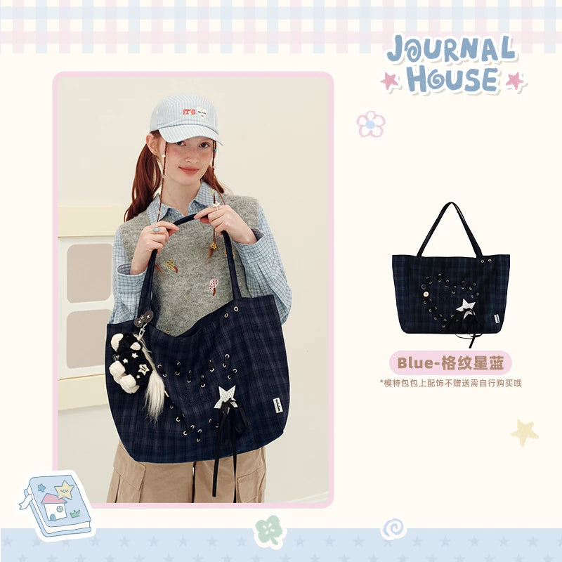 VANWALK Canvas Tote Bag - Open-Top Structured Shoulder Bag