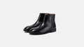 TERRAKOO Leather Square-Toe Zip Chelsea Boot