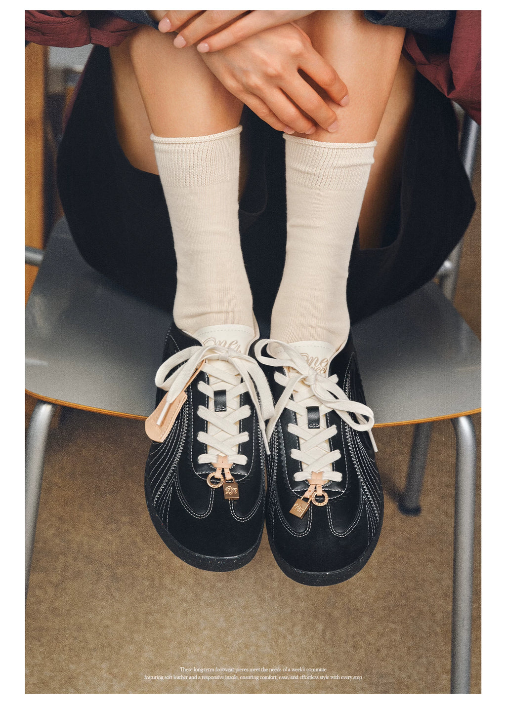 OLD ORDER Leather Lace-Up Retro Trainer