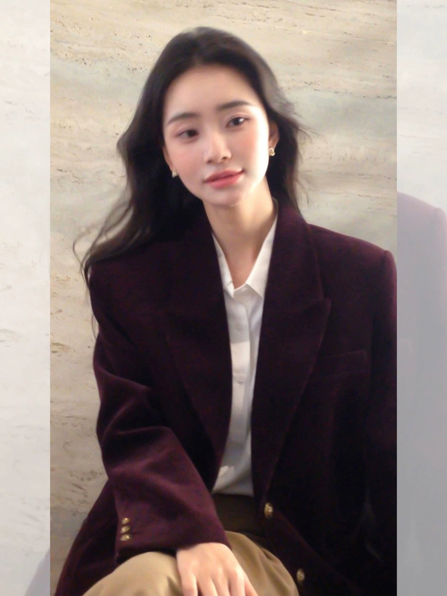 Pusumede Vintage Corduroy Loose Blazer