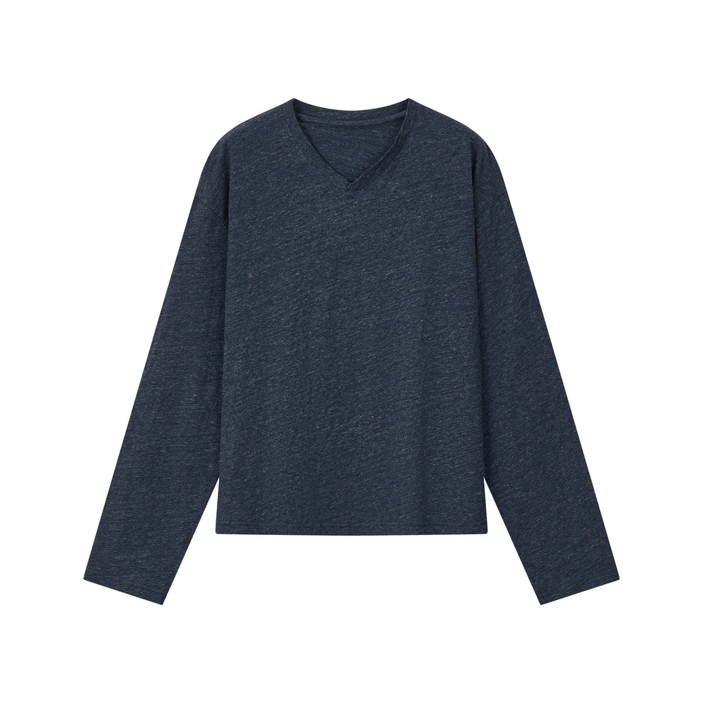 VLABMADE 100% Cotton 150g Breathable Cropped Long-Sleeve Tee