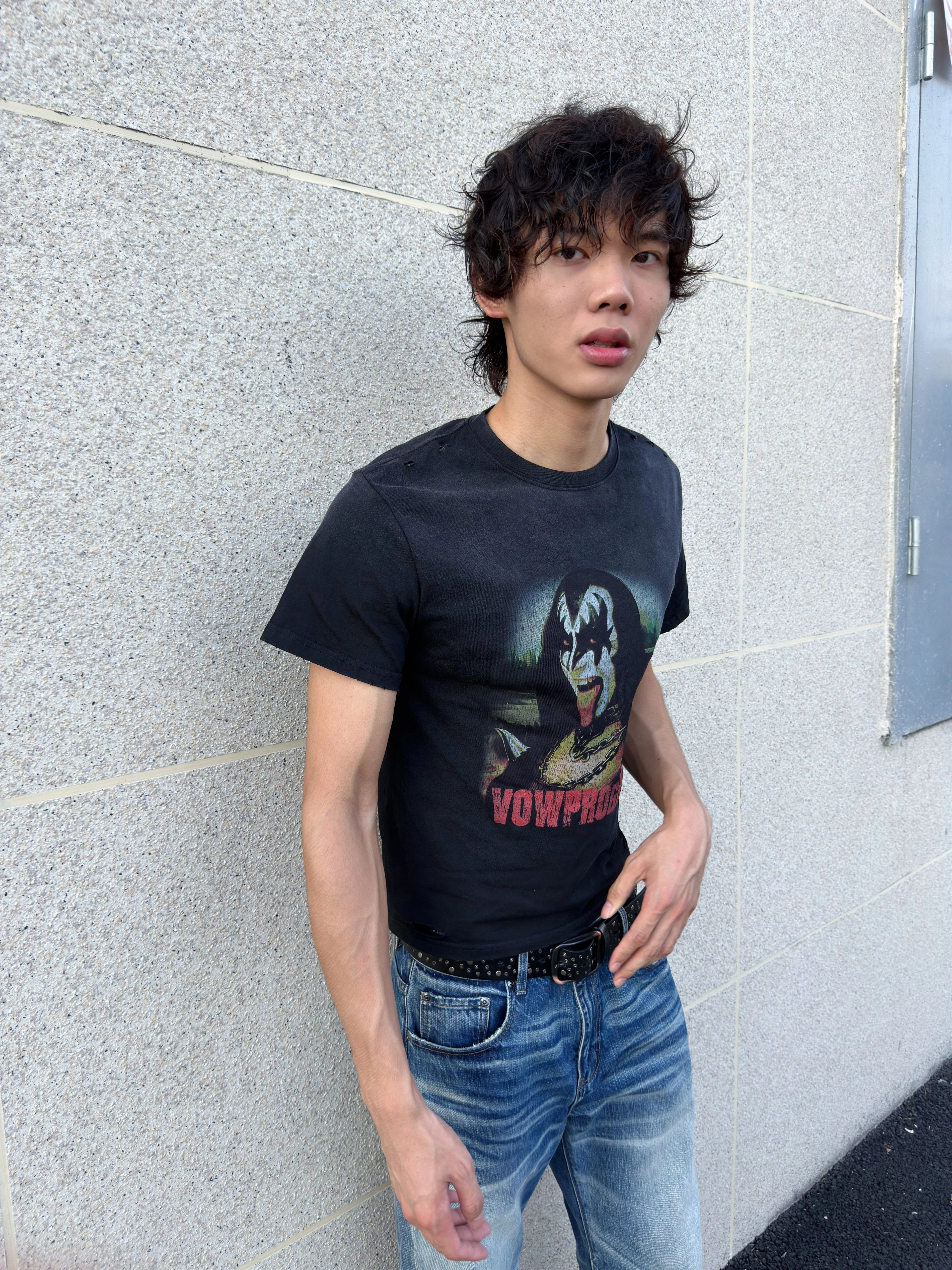 VOWPROGRESS Evil Mona Lisa 220g Fade-Resistant Cropped Tee