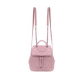 JANDRESS Mochi Pink Quilted Faux Leather Chain Backpack