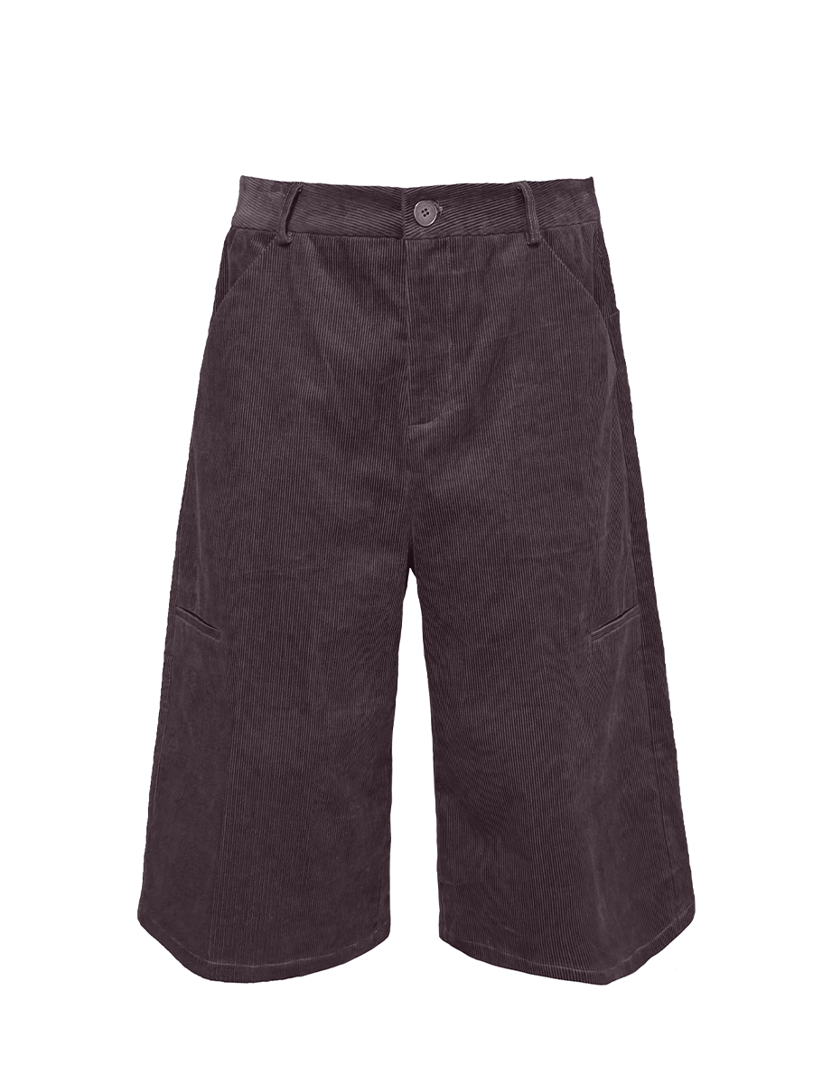 JCAESAR Striped Corduroy Cropped Pants