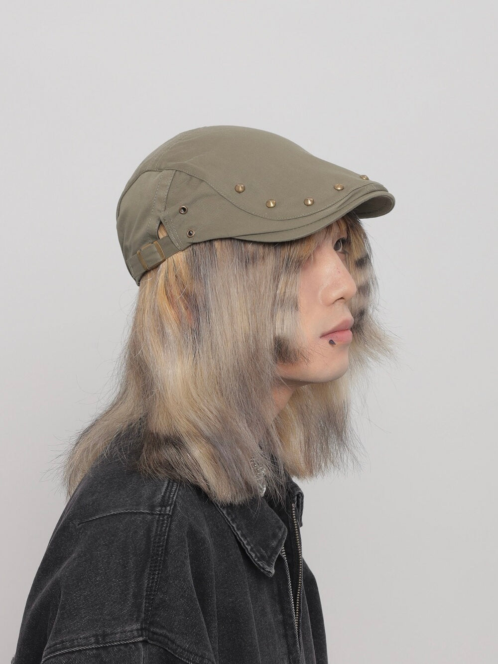 WORLDWIDE Korean Niche Retro Rivet Beret