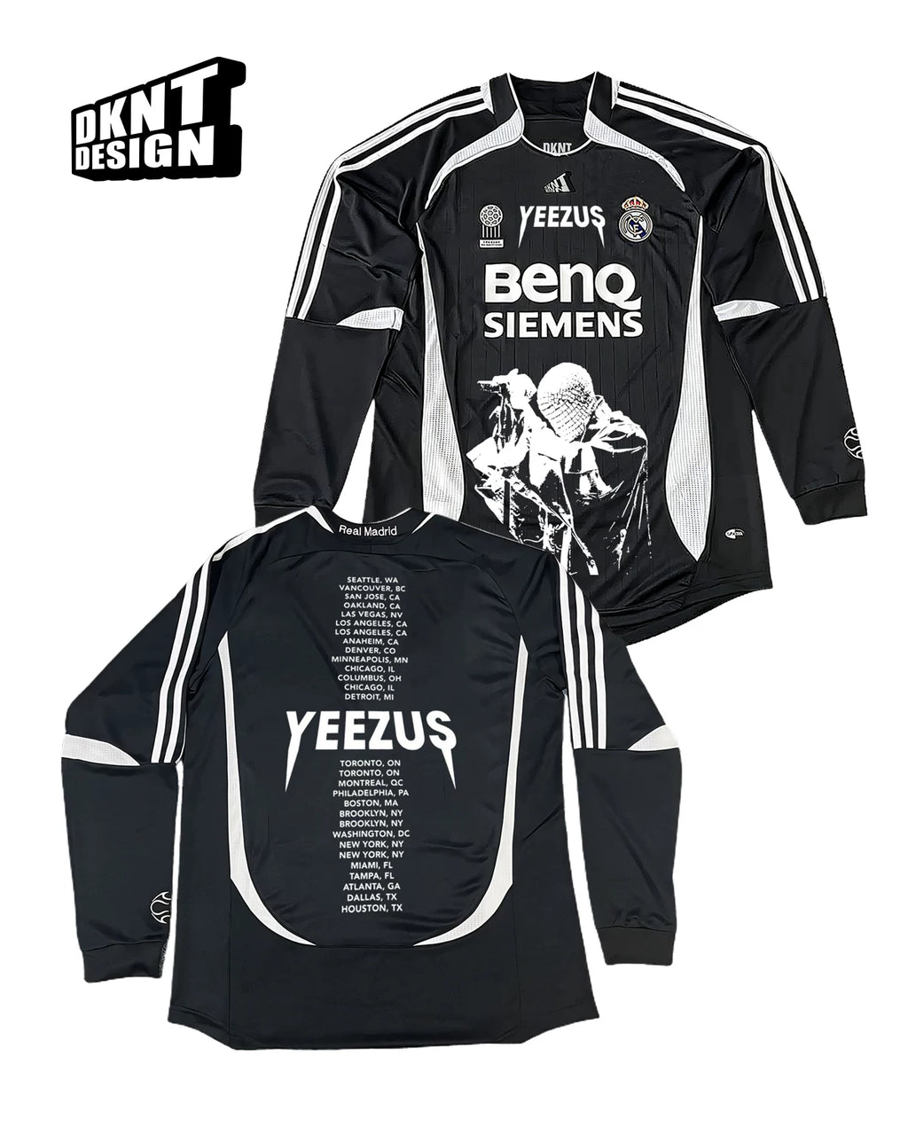 KANYE Portrait Print Casual Long Sleeve