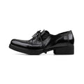 HANQIAORIJI Washed Horsehide Lace-Up Derby