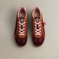 OLD ORDER Tennis Club French Red Brown Suede Sneaker